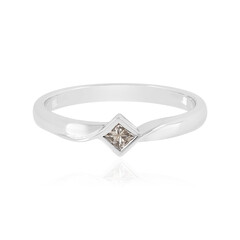 I2 Schokoladen-Diamant-Silberring