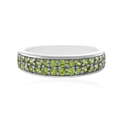 Russischer Demantoid-Silberring