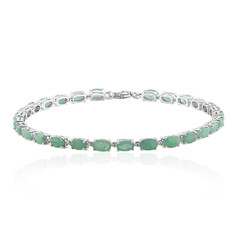 Brasilianischer Smaragd-Silberarmband