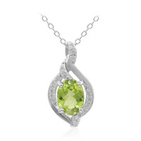 Peridot-Silberhalskette