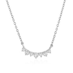 Weißer Topas-Silbercollier