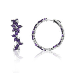 Sambia-Amethyst-Silberohrringe (Dallas Prince Designs)