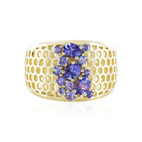 AAA-Tansanit-Goldring (Ornaments by de Melo)