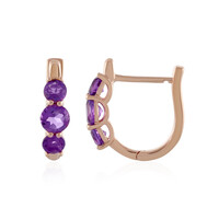 Sambia-Amethyst-Silberohrringe