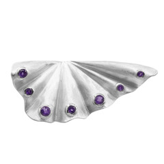 Sambia-Amethyst-Silberanhänger
