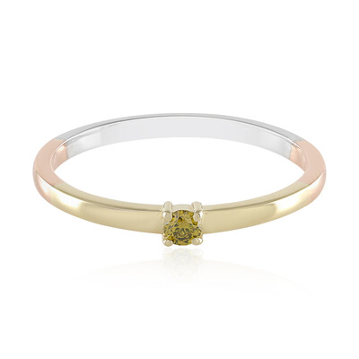 Gelber I2 Brillant-Goldring