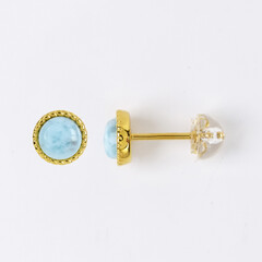 Larimar-Silberohrringe