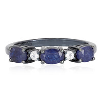 Blauer Madagaskar-Saphir-Silberring