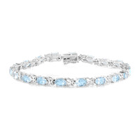 Himmelblauer Topas-Silberarmband