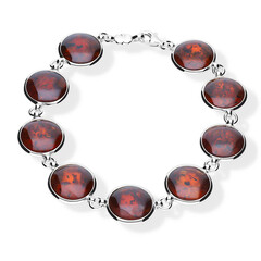 Baltischer Bernstein-Silberarmband