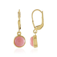 Pinkfarbener Opal-Silberohrringe
