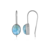 Larimar-Silberohrringe