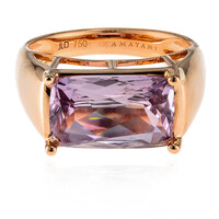 Pinkfarbener Diaspor-Goldring (AMAYANI)