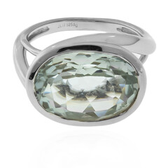 Grüner Amethyst-Silberring