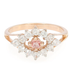 Padparadscha-Saphir-Silberring