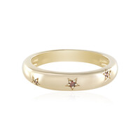 Roter I2 Diamant-Silberring