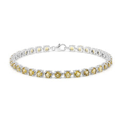 Honig-Quarz-Silberarmband