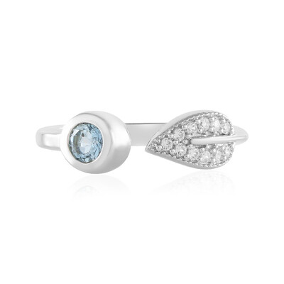 Brasilianischer Aquamarin-Silberring