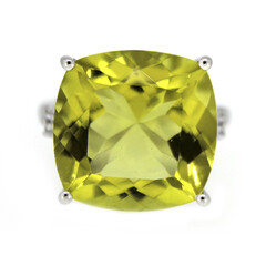 Ouro Verde-Quarz-Silberring