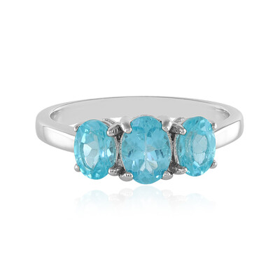 Blauer Apatit-Silberring