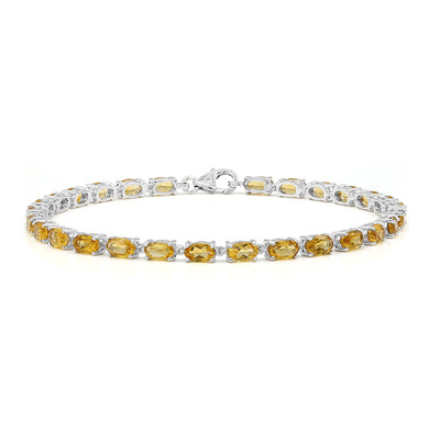 Honig-Quarz-Silberarmband