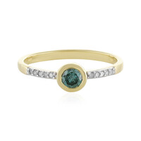 Himmelblauer I4 Brillant-Goldring