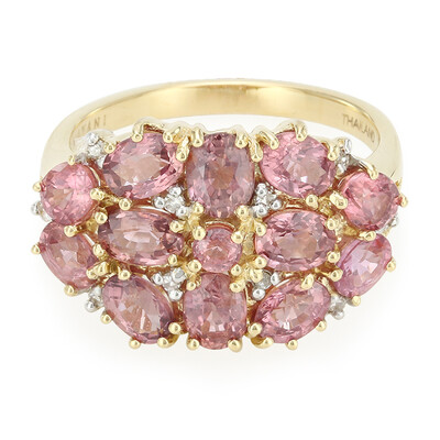 Nicht erhitzter Padparadscha-Saphir-Goldring (AMAYANI)