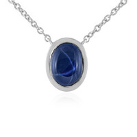 Blauer Stern-Saphir-Silbercollier