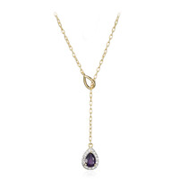 Sambia-Amethyst-Messingcollier (Juwelo Style)