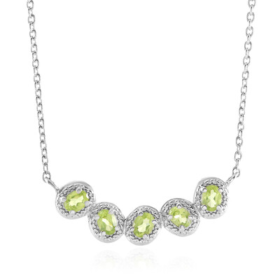 Mandschurischer Peridot-Silbercollier