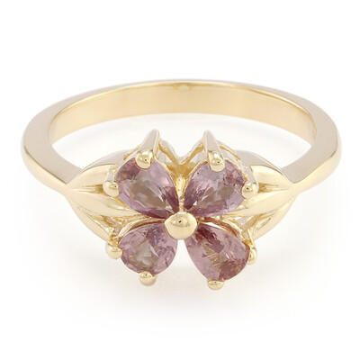 Nicht erhitzter Padparadscha-Saphir-Goldring (AMAYANI)