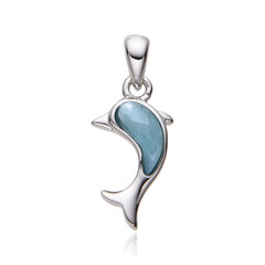Larimar-Silberanhänger