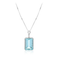 AAA-Brasilianischer Aquamarin-Goldhalskette (AMAYANI)