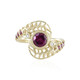 Rhodolith-Goldring (Ornaments by de Melo)