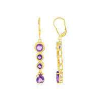 Sibirischer Amethyst-Silberohrringe