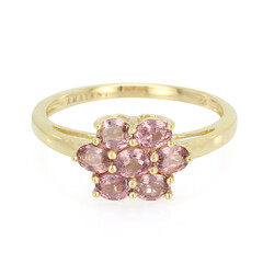 Nicht erhitzter Padparadscha-Saphir-Goldring (AMAYANI)