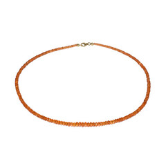 Mandarin-Granat-Goldhalskette