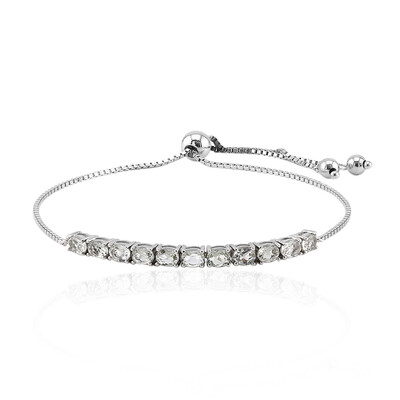 Grüner Amethyst-Silberarmband