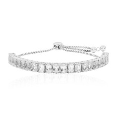 Weißer Topas-Silberarmband