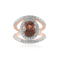 Himbeer-Zirkon-Goldring (SUHANA)