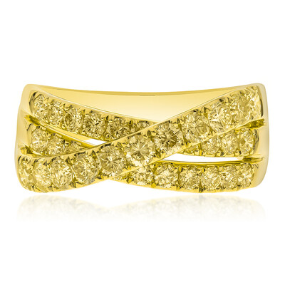 Gelber SI2 Diamant-Goldring (CIRARI)