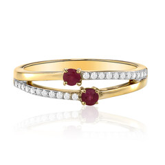 Roter Beryll-Goldring