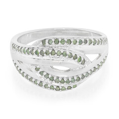 Fancy-Diamant-Silberring