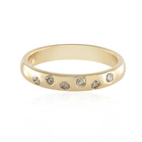 SI1 Schokoladen-Brillant-Goldring