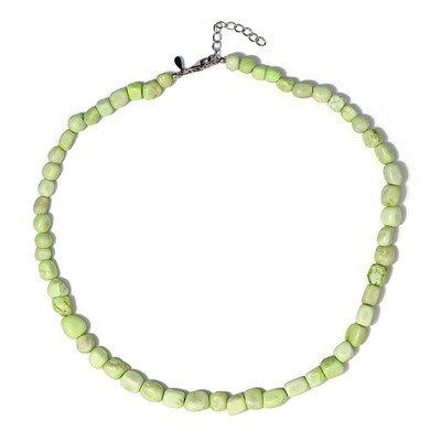 Limonen-Chrysopras-Silberhalskette