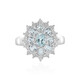 Brasilianischer Aquamarin-Silberring