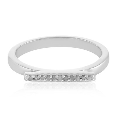 I Diamant-Silberring