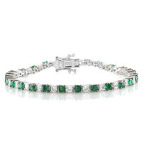 Sambia-Smaragd-Silberarmband (Gems en Vogue)
