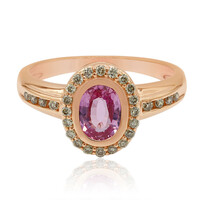 Pinkfarbener Saphir-Goldring