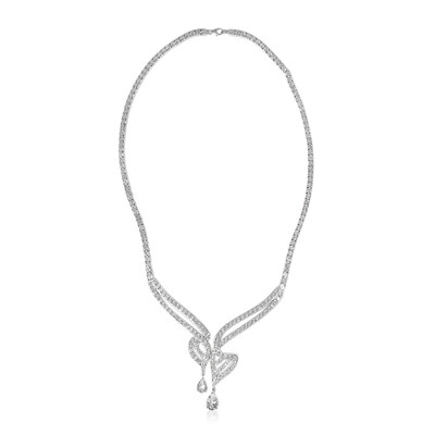Weißer Topas-Silbercollier